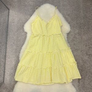 Love Tree Yellow Smocked Top